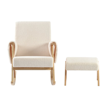 Storyteller Nursing Chair & Stool Off White Ted