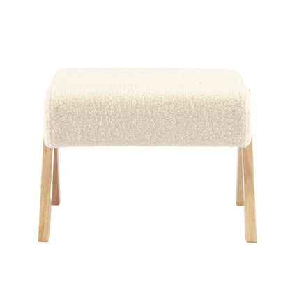 Storyteller Nursing Chair & Stool Off White Ted