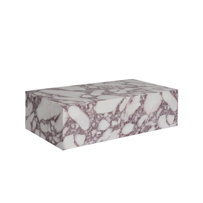 Marble-patterned square coffee table 