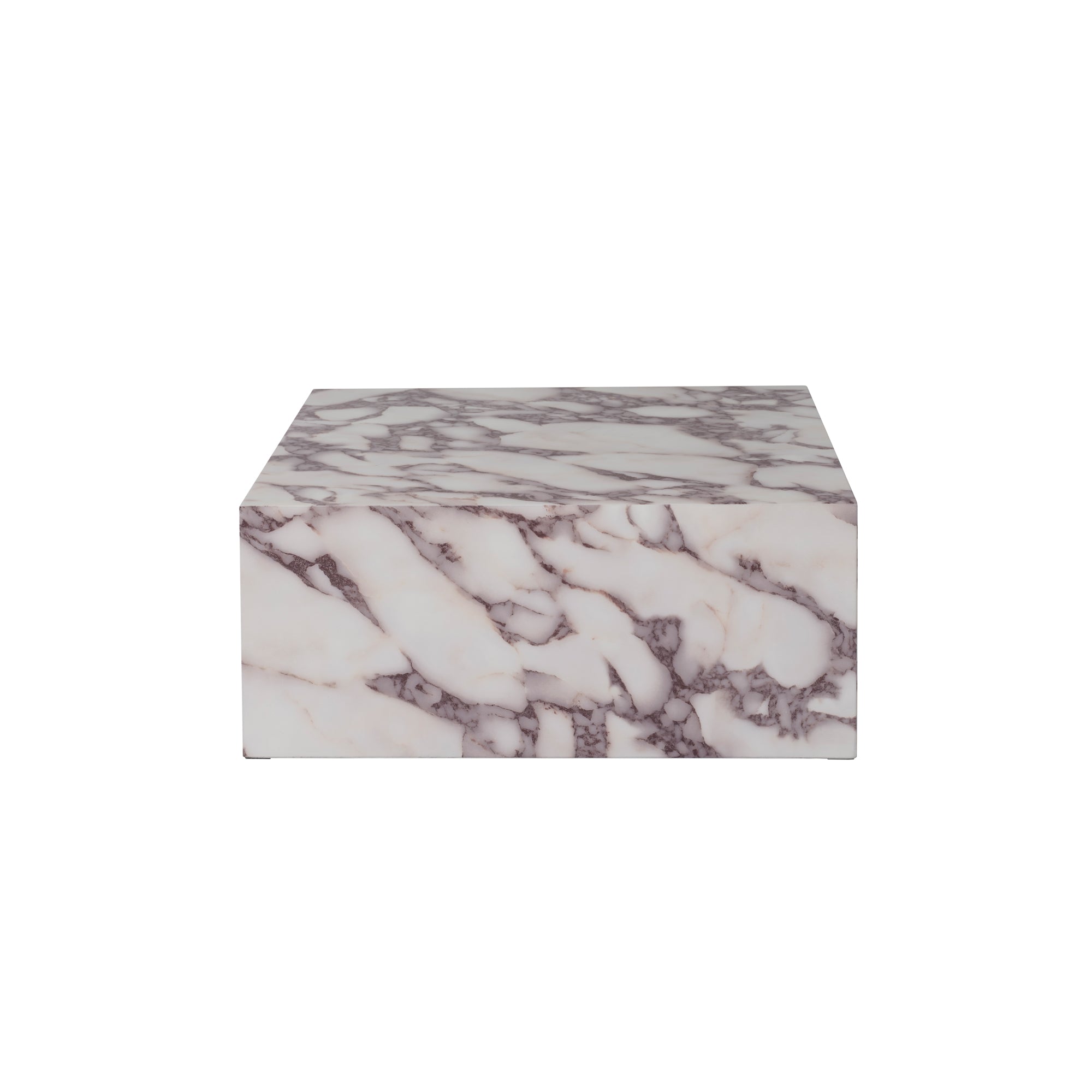 Marble-patterned square coffee table 