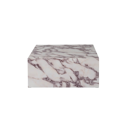 Marble-patterned square coffee table 