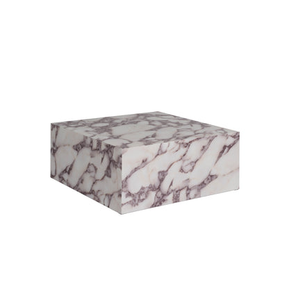 Marble-patterned square coffee table 