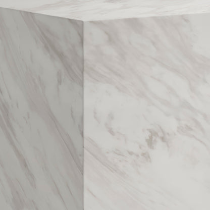 Square marble effect small pedestal 