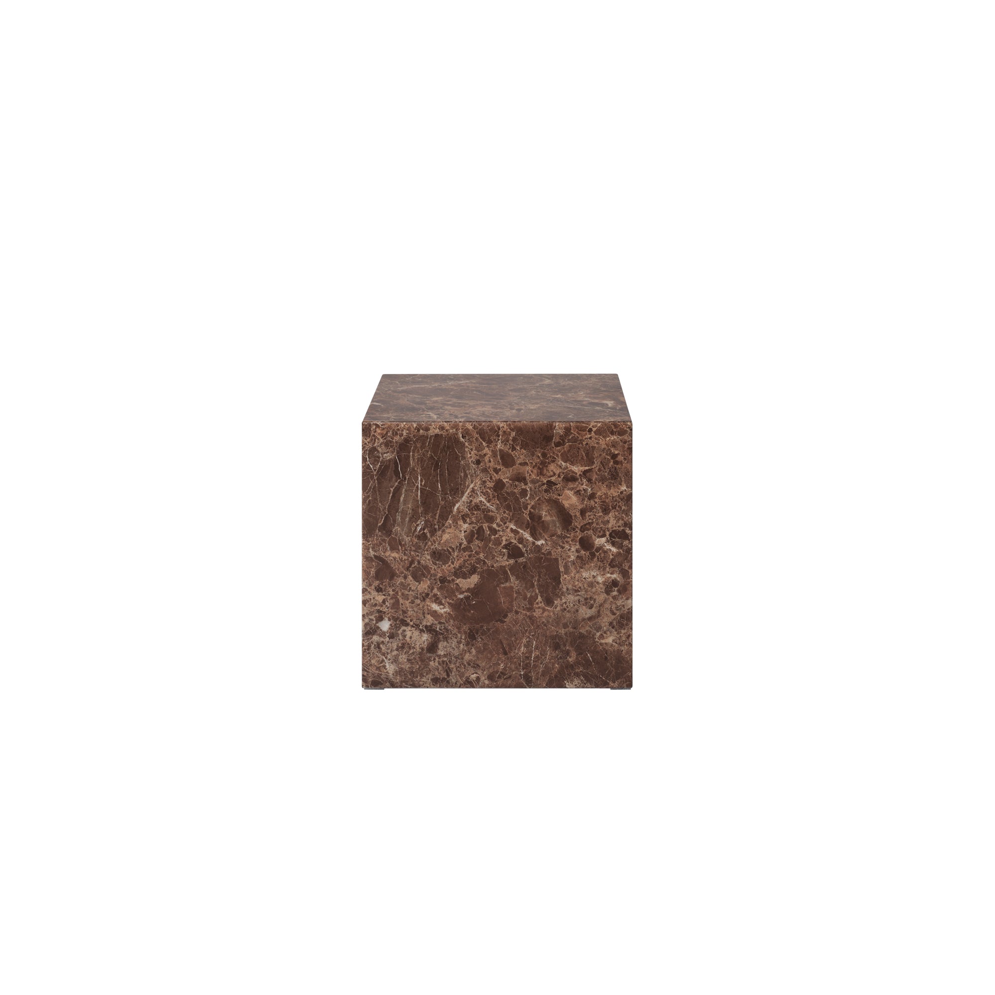 Brown Marble-patterned large square coffee table 