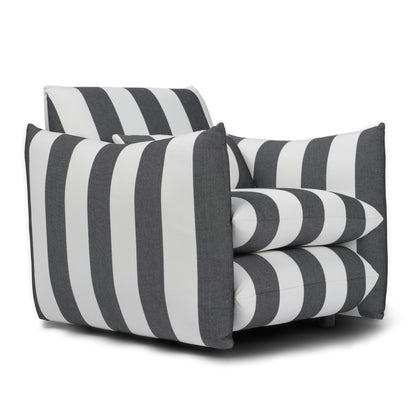Sycamore Black And White Thick Stripe Chair