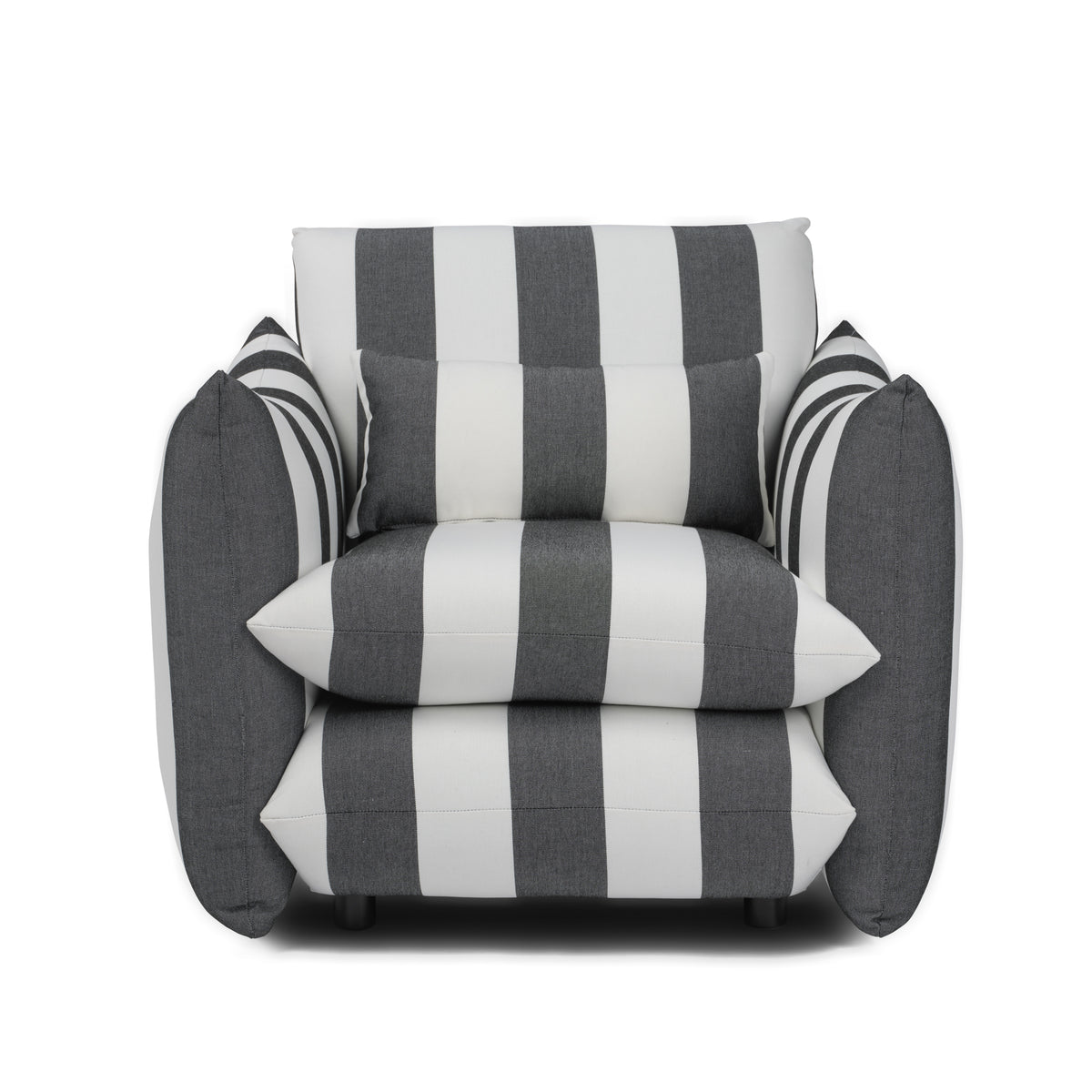 Sycamore Black And White Thick Stripe Chair