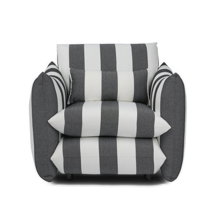 Sycamore Black And White Thick Stripe Chair