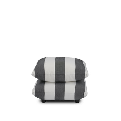 Sycamore Black And White Thick Stripe Pouffe