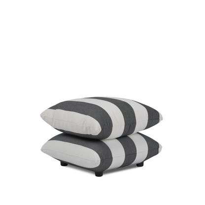Sycamore Black And White Thick Stripe Pouffe