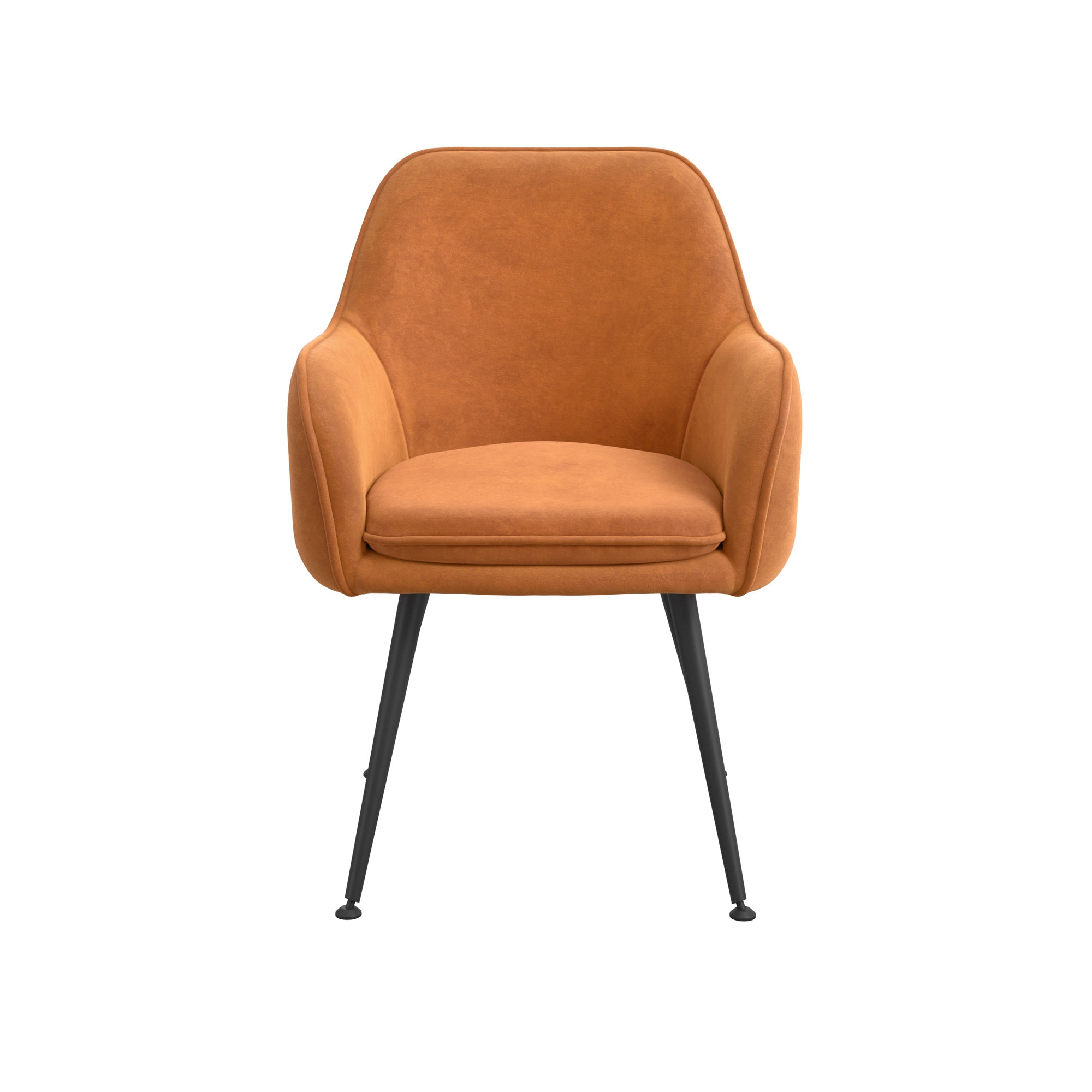 Rust Brown armchair with black legs