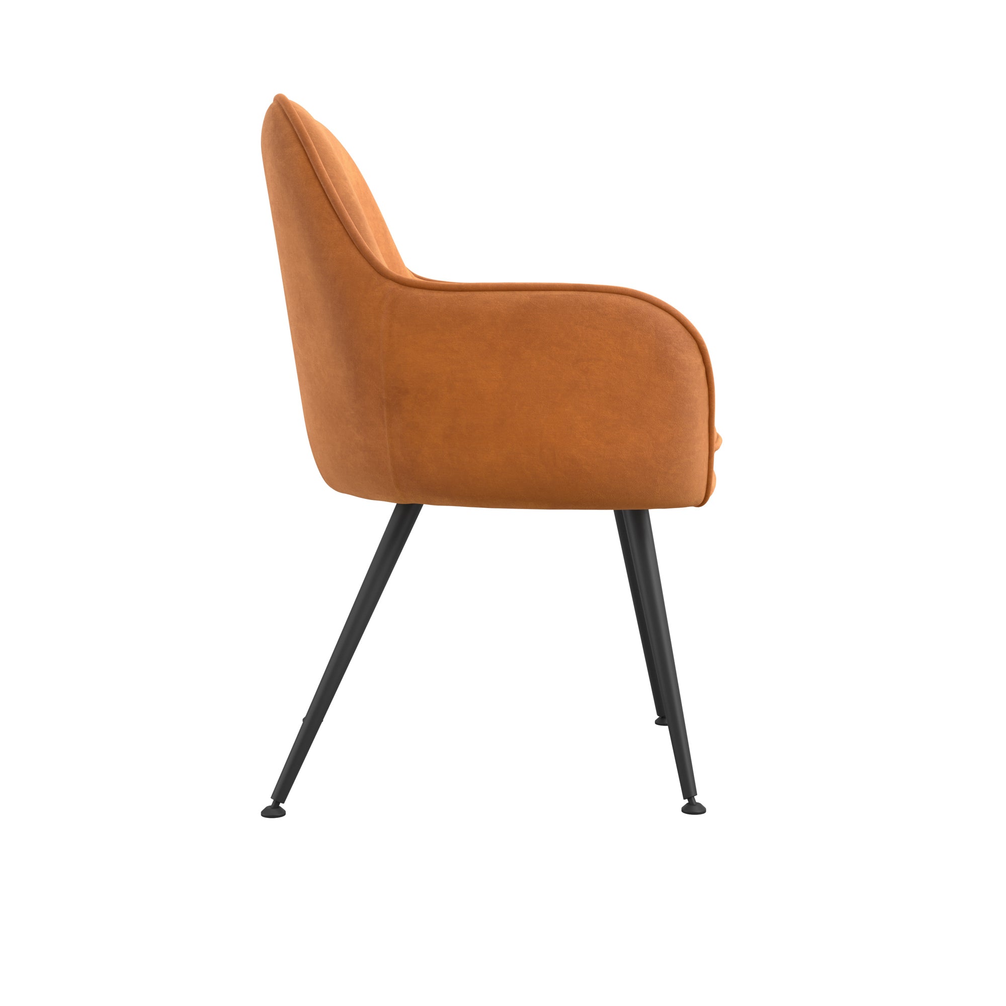Rust Brown armchair with black legs