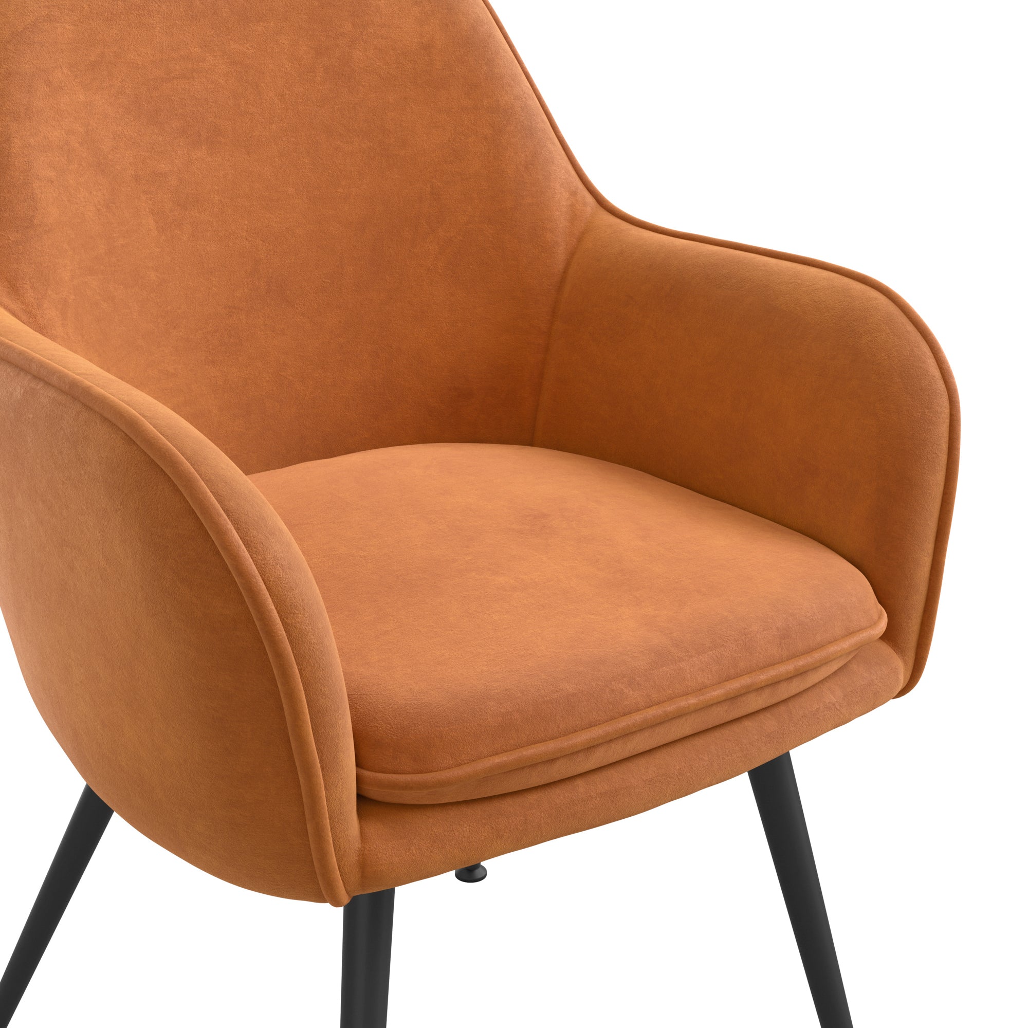 Rust Brown armchair with black legs