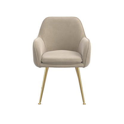 Beige armchair with gold legs