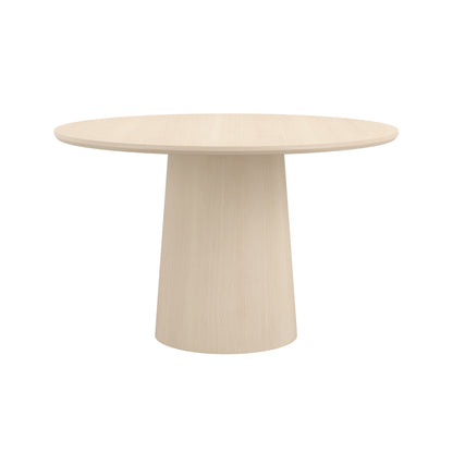 Beige wood grain round table