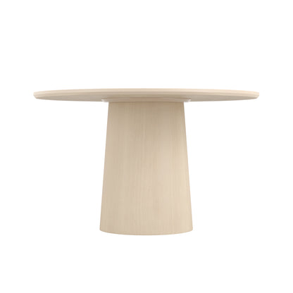 Beige wood grain round table
