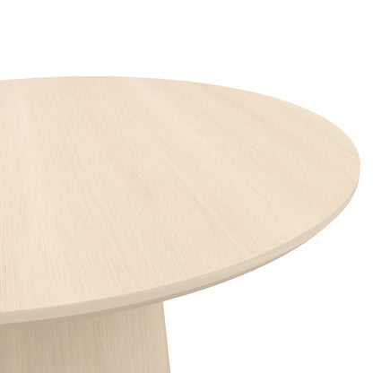 Beige wood grain round table