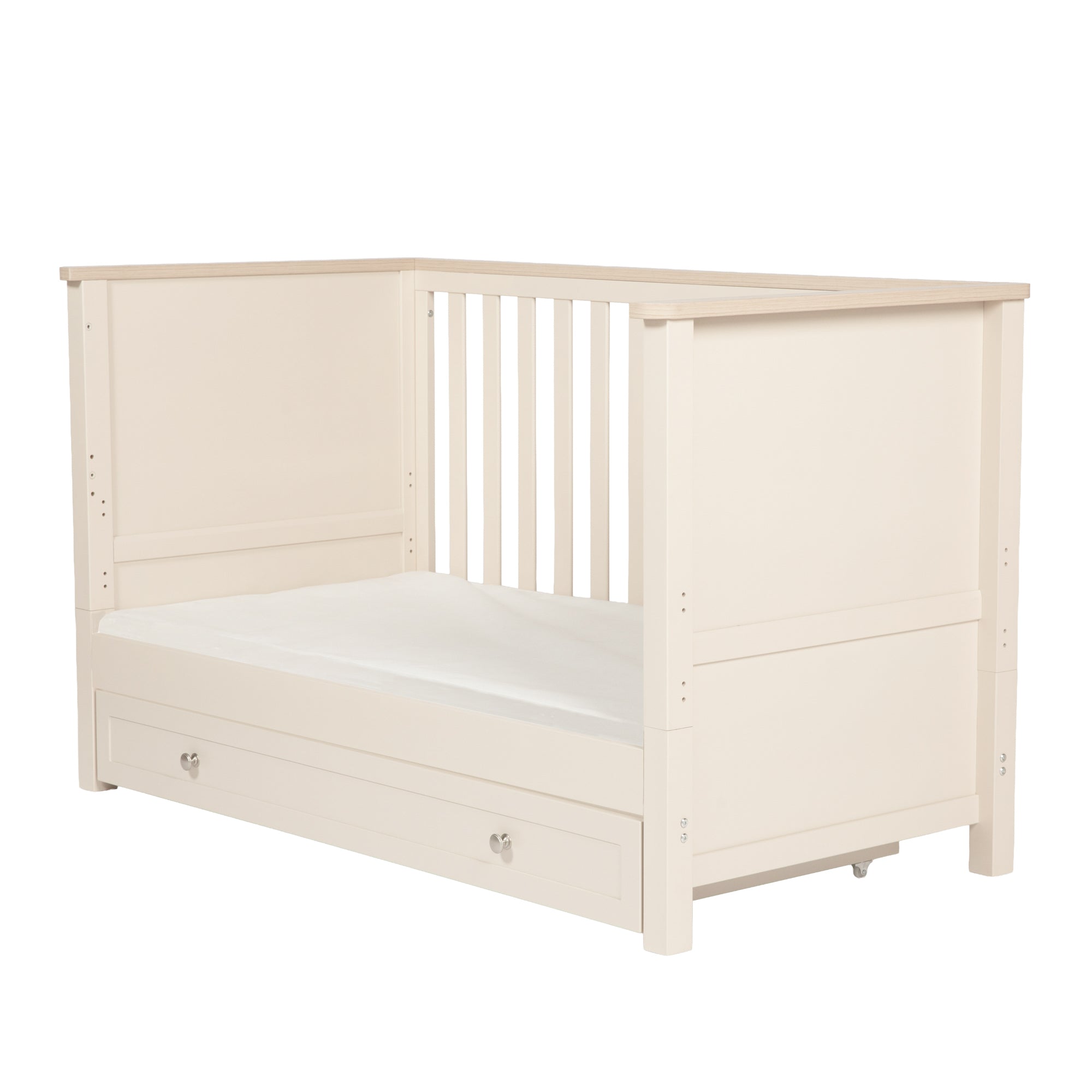 Wanderer Cot Bed Cashmere & Oak