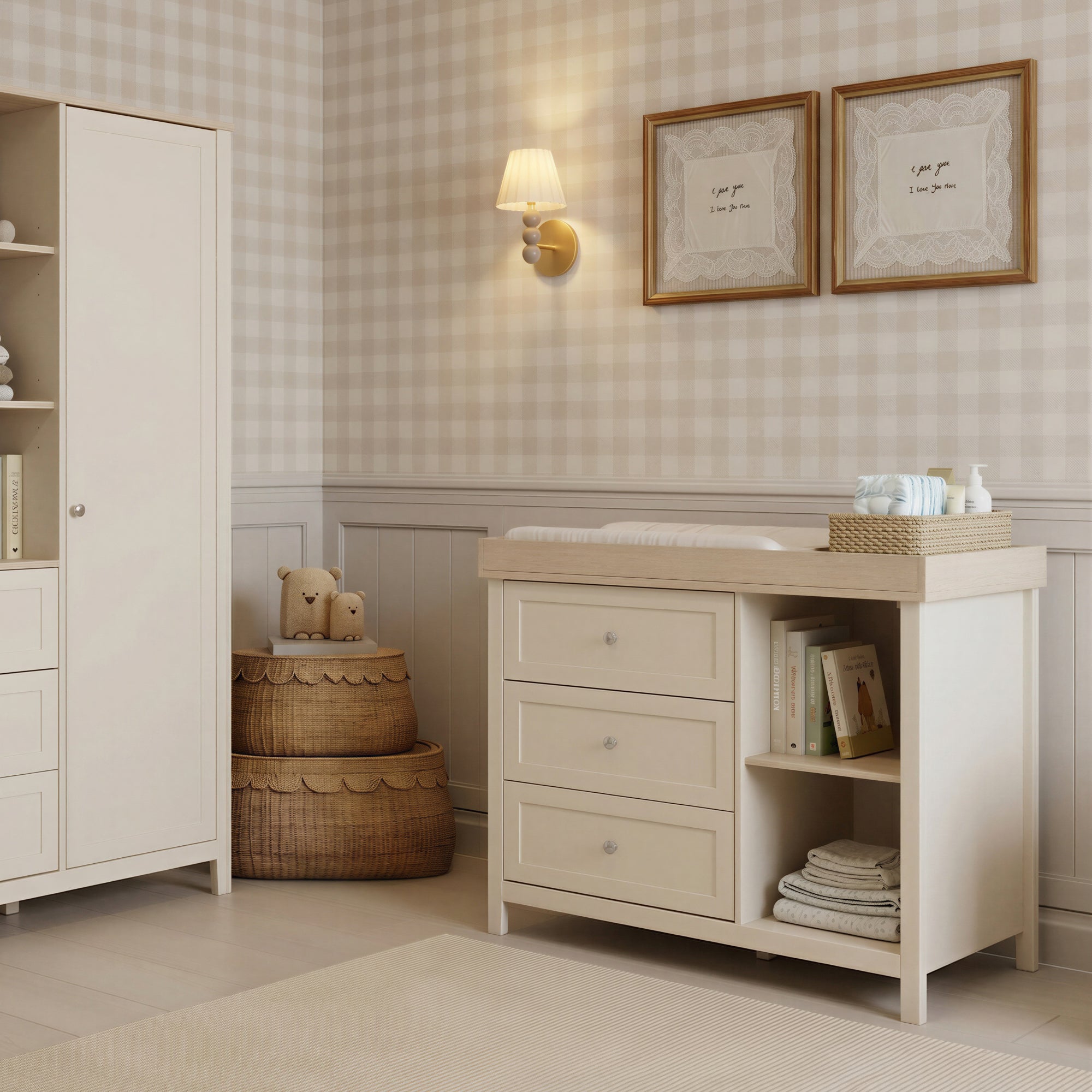 Wanderer Wide Changing Unit Cashmere & Oak