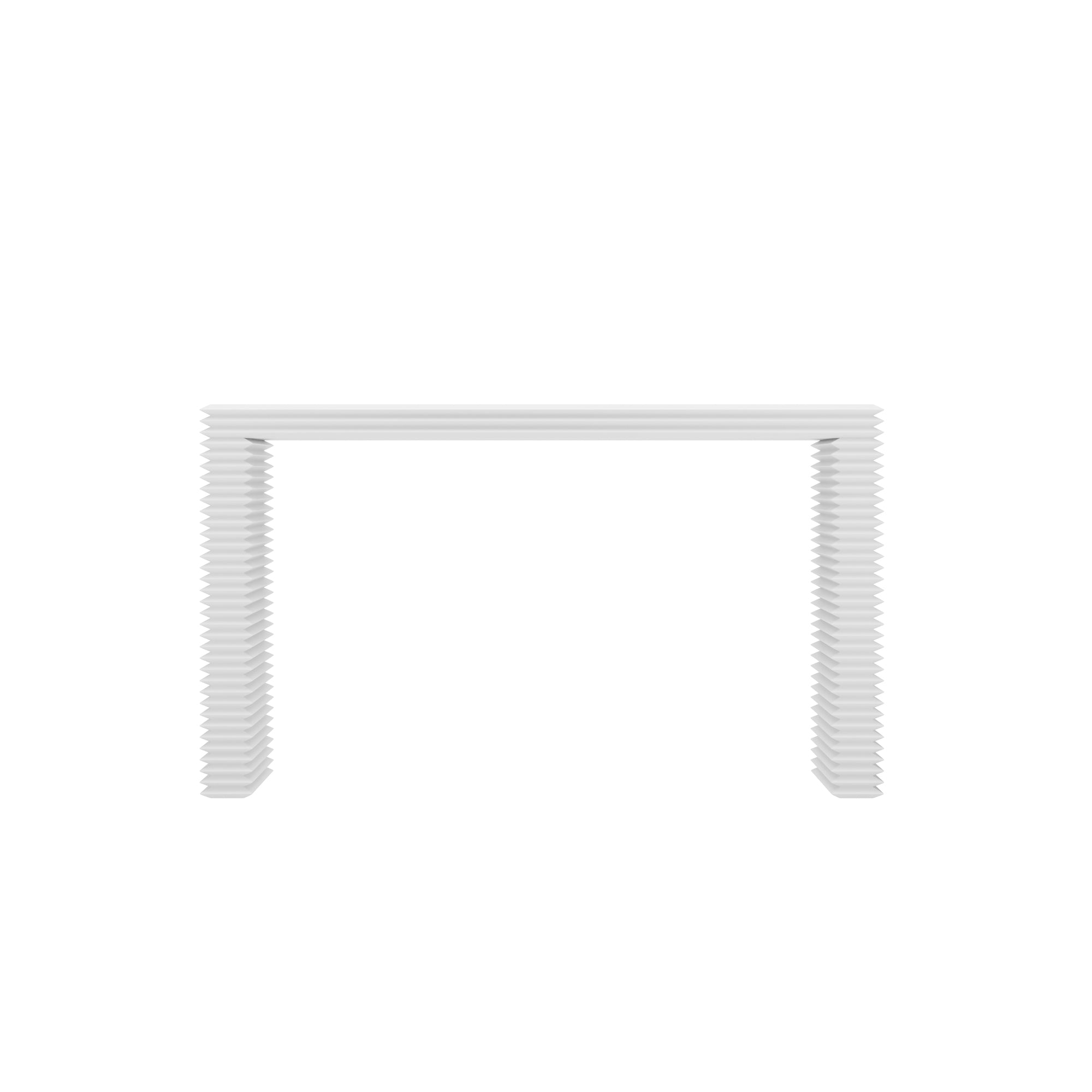 Contemporary white console table