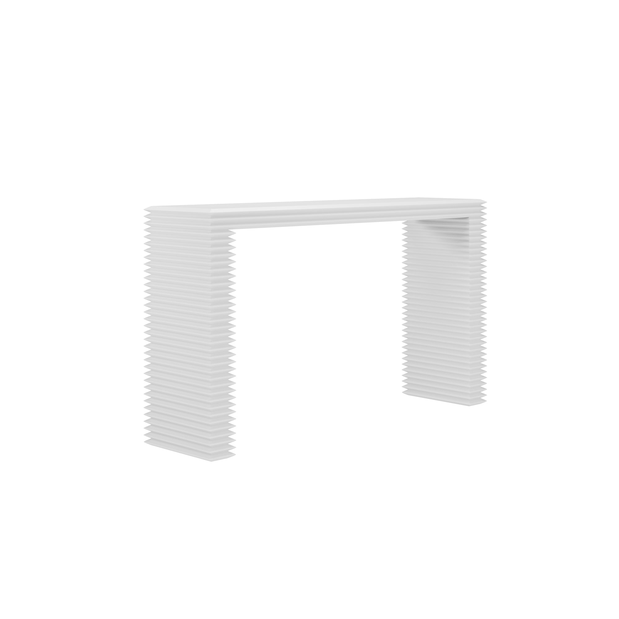 Contemporary white console table