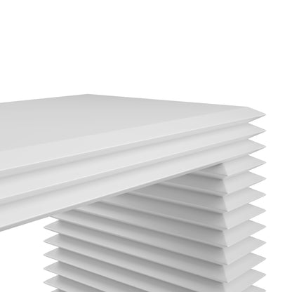 Contemporary white console table